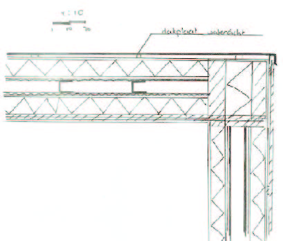 Dak-gevel aansluitingsdetail 1:10